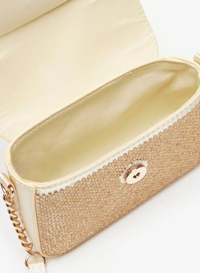 باربي Girls Embellished Crossbody Bag with Magnetic Closure