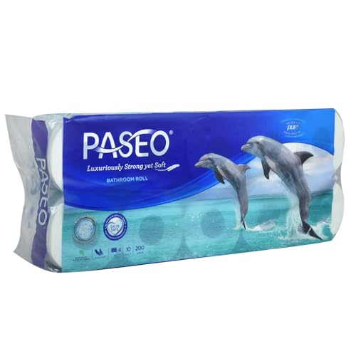 Paseo Elegant Marine Life Print Toilet Roll 200 Sheets 4 Ply (10 Rolls in one pack) (2) - Image 2