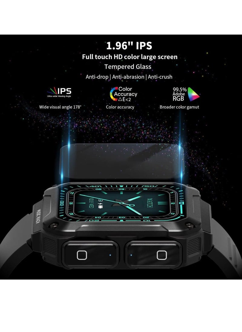 Excefore - Smart Watch with Earbuds,Watch Buds Smartwatch,3 in 1 Smart Watch Buit-in 4GB Memory,1.96" Smartwatches (Call Receive/Dial), Waterproof, Recording, Sleep Monitor, Fitness Tracker for iOS Android - Image 1