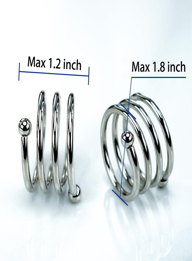 Jofefe 6Pcs Silver Napkin Rings Round Napkin Ring Set Napkin Holders for Cloth Napkins for Wedding, St. Patrick's Day, Valentines Day, Easter Thanksgiving Table Decor. - Image 5