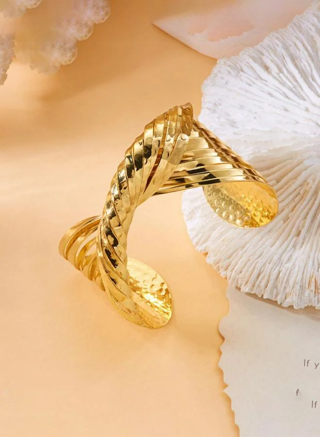 Take Two Twisted Textured Cuff Bracelet