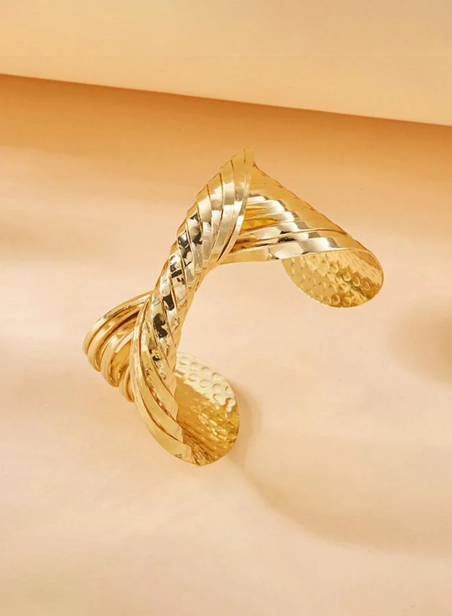 Take Two Twisted Textured Cuff Bracelet