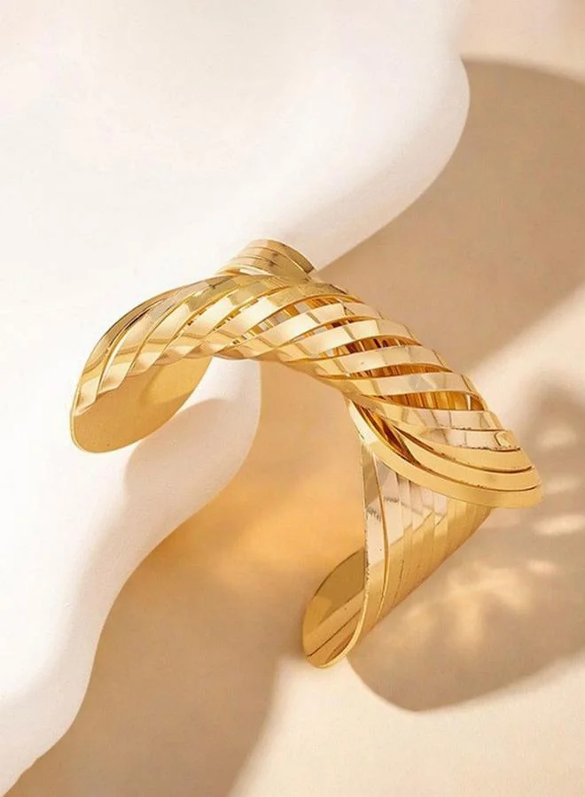 Take Two Twisted Textured Cuff Bracelet