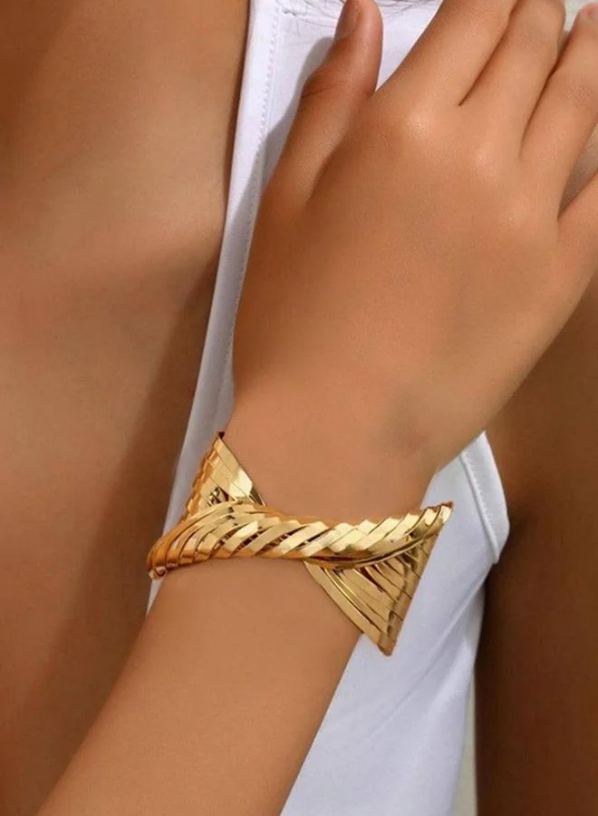 Take Two Twisted Textured Cuff Bracelet