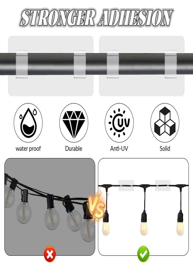 Qulkws 8Pcs Shower Caddy Adhesive Replacement, No Drilling Shower Shelf Adhesive Strips Clear Shower Hanger Shower-Caddy Hooks for Bathroom Corner Organizer Basket Kitchen Racks - Image 3