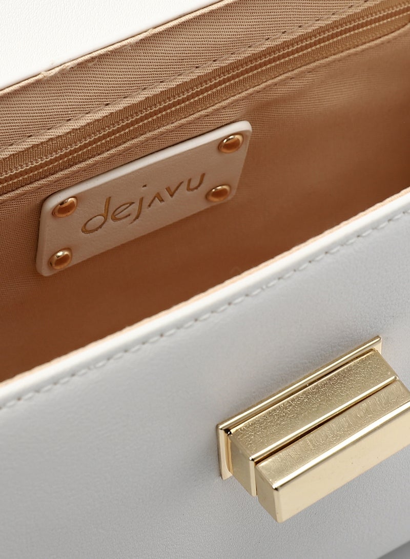 Dejavu Women's Crossbody Bag-LID-DJTX-005-White - Image 4