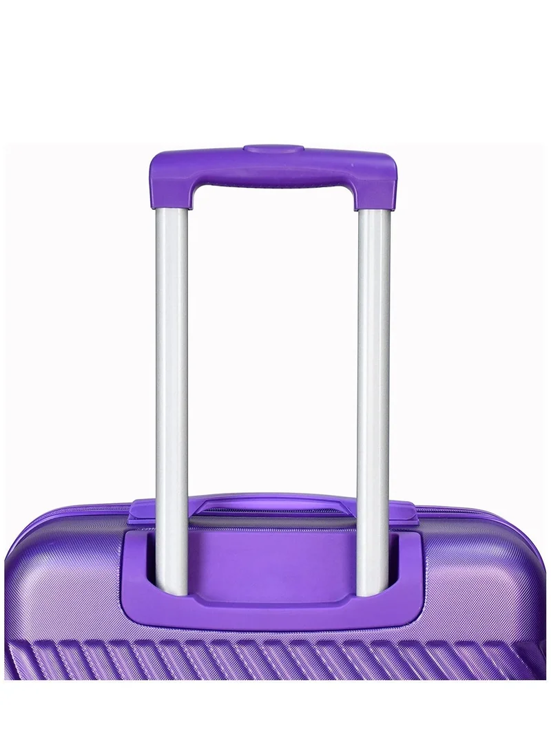 SENATOR SET OF 3 Hard Case Suitcases Trolley Luggage Set For Unisex ABS Lightweight Travel Bags with 4 Spinner Wheels KH1065 Highlight Purple  | Best Price UAE