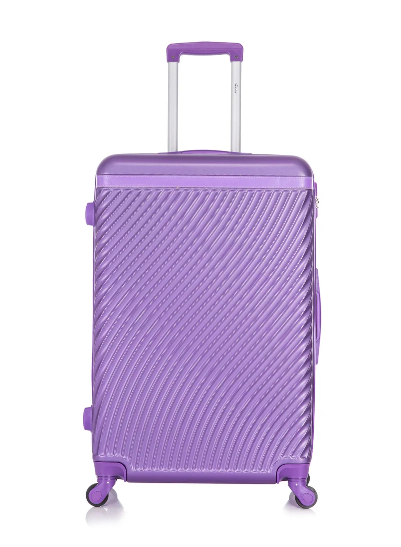 SENATOR Hard Case Suitcases Trolley Luggage Set For Unisex ABS Lightweight Travel Bags with 4 Spinner Wheels KH1065 Highlight Purple