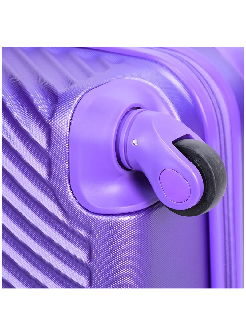SENATOR Hard Case Suitcases Trolley Luggage Set For Unisex ABS Lightweight Travel Bags with 4 Spinner Wheels KH1065 Highlight Purple