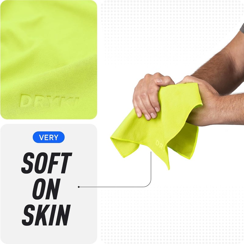 DRYKI Sweat Absorbing Handkerchief Towels - Sport Microfiber for Wicking Sweat from Hands, Face, Body - Image 5