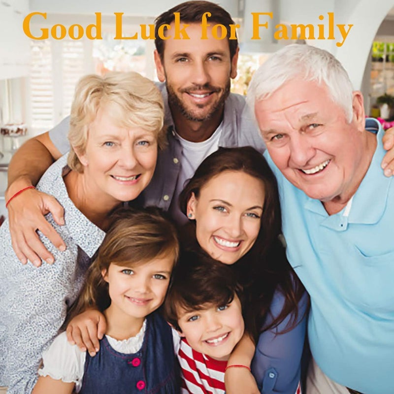 SOLARAE 7 Knots Red String Bracelet Good Luck Pinky Promise Distance Matching Bracelets Kabbalah Protection Thread Handmade String Relationship Bracelets Good Luck Gift for Women Men Girls Boys Family - Image 2