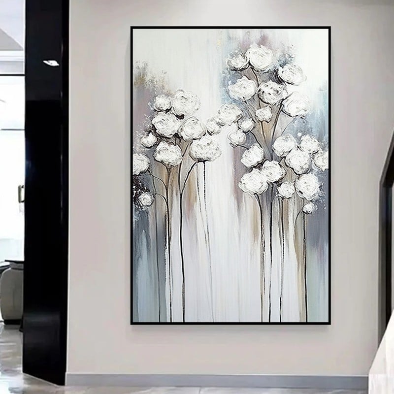 Marktna One canvas print in an abstract art design with a hollow frame, measuring (50×70) - Image 1