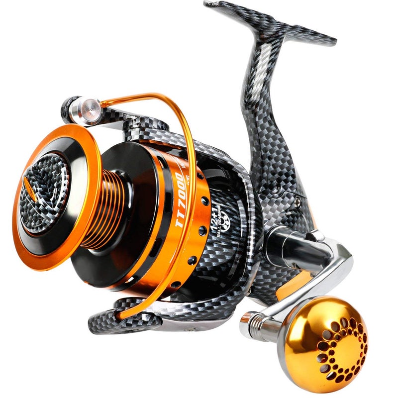 Burning Shark Fishing Reels- 12+1 BB, Light and Smooth Spinning Reels, Powerful Carbon Fiber Drag, Saltwater and Freshwater Fishing-TT1000 - Image 1