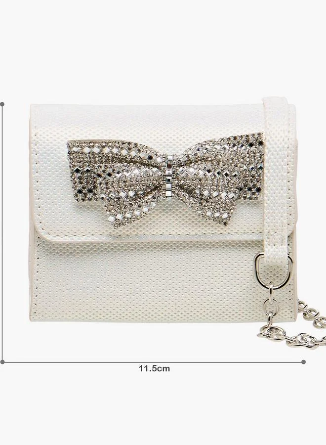 فلورا بيلا من شو إكسبرس حقيبة فلورا بيلا كروس بودي مزينة بفيونكة مع حزام سلسلة مجموعة رمضان