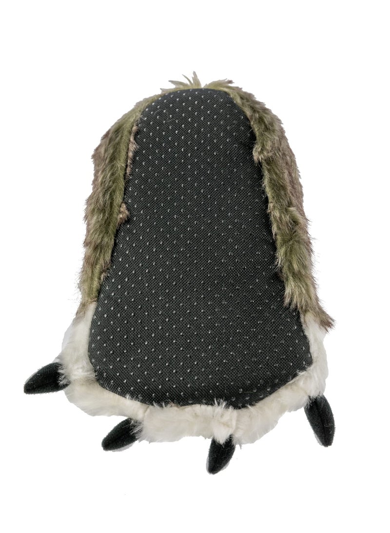 Lazy One Wolf Paw Kid Slippers by Lazy One, Gray, Medium(kids13-3) - Image 3