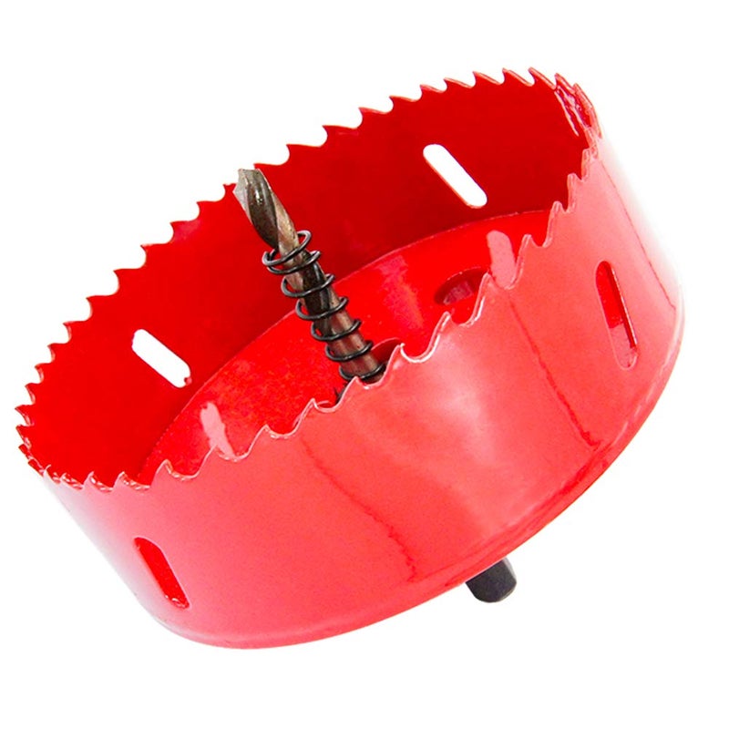Laiwei Hole Saw Drill Bit HSS Hole Cutter with Arbor for Wood,PVC Board and Plasterboard(4-1/2"(115mm Hole Saw)) - Image 1