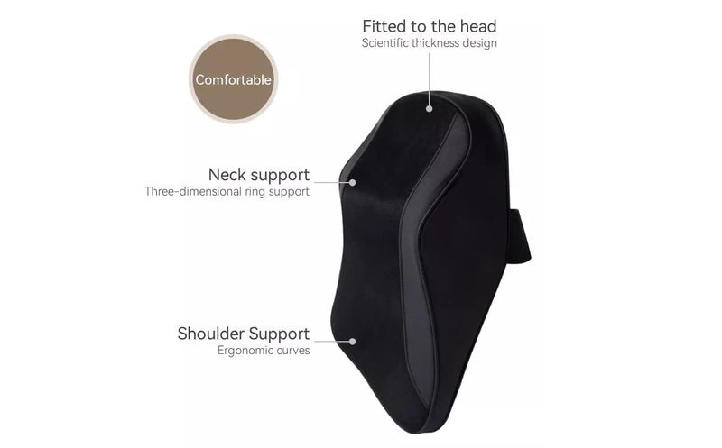 APURK|CAR Back Pillow|Memory Foam Car Seat Neck Rest Cushion|Neck Pillow for Car|Head Rest for Car |Support for Neck/Back Pain Relief Neck Rest Support Cushion (Pack of 1) - Image 2