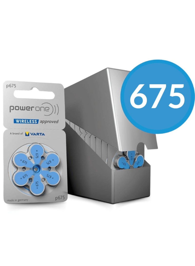PowerOne 60-Pieces Powerone Wireless Approved (Size 675) Hearing Aid 1.45V Batteries  - Image 2