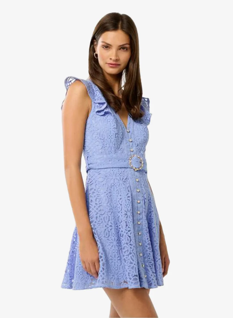 forever new  Sinead Belted Lace Detailed Mini Dress for Women | Best Price UAE