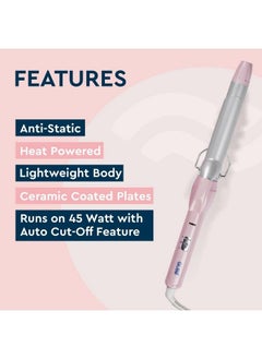 GUBB Professional Hair Curler For Women ; 25 Mm Aluminium Barrel With Ceramic Coated Tong ; Quick Heat Up Technology For Easy Long Lasting Curls Multicolor  - Image 4