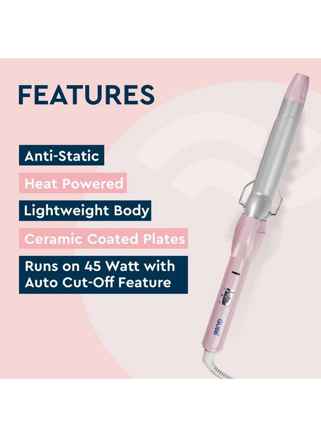 GUBB Professional Hair Curler For Women ; 25 Mm Aluminium Barrel With Ceramic Coated Tong ; Quick Heat Up Technology For Easy Long Lasting Curls Multicolor - Image 4