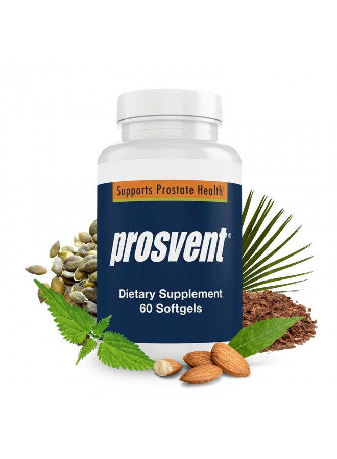 Prosvent Advanced Men'S Prostate Support Natural Supplement With Saw Palmetto, Vitamin D, and Zinc To Ease Urinary Frequency & Urgency (60 Count) - Image 1