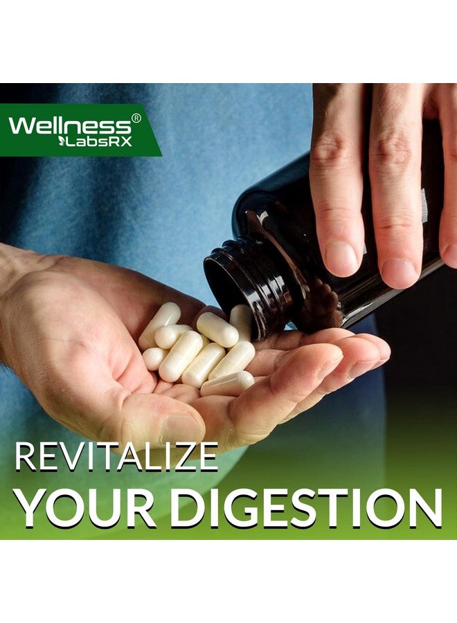 WELLNESS LABSRX Digestive Enzymes with Probiotics and Prebiotics, 450mg, 5 Billion CFUs - Pure Super Digestion Capsules - Digestive Enzymes for Women & Men Support Digestion & Gut Health - 120 Count - Image 5