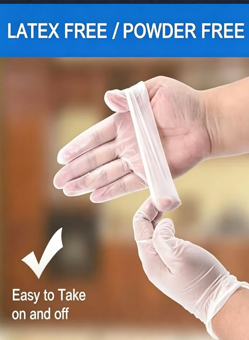 Goodly 105 Pack Disposable Gloves, Food Grade Heavy Duty Waterproof & Oilproof for Kitchen Cleaning, Catering, Restaurant Use, Household, Food Handlers - TPE Material, Extra Thick, Puncture Resistant - Image 4