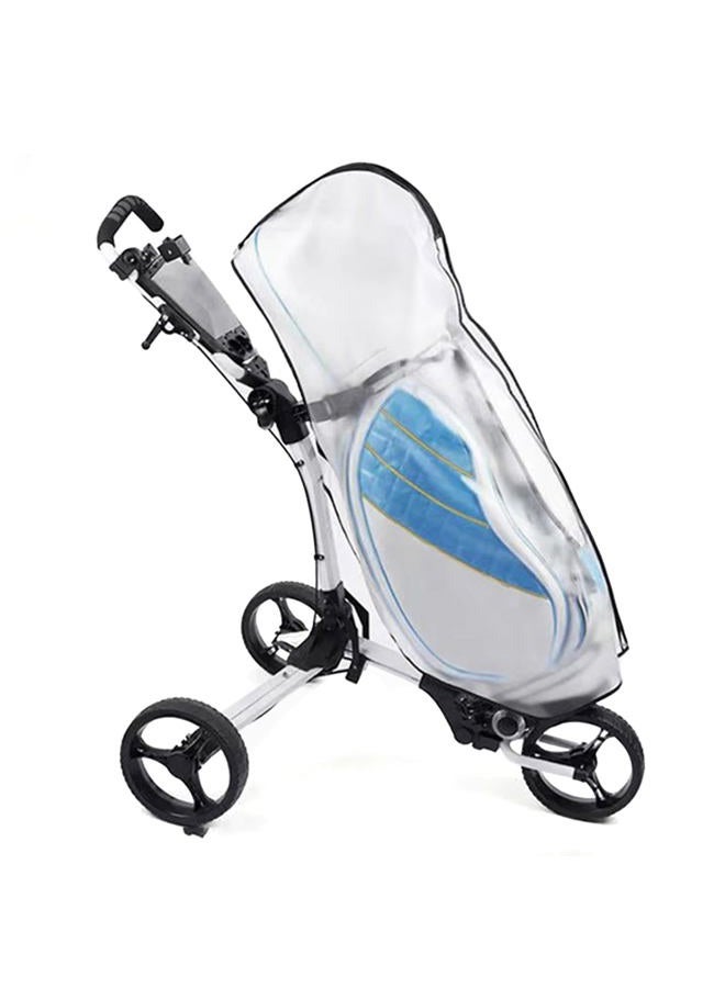 Scott Edward Golf Bag Rain Cover, Transparent Waterproof PVC Golf Bag Clear Rain Cover Protection Cover for Golf Push Carts, Anti-dust Club Bags Raincoat for Golfer - Image 4