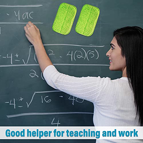 OSOPOLA 2 Packs Chalkboard Eraser - Washable Reusable Microfiber Eraser Cleaning Chalk/Markers/Duster Tool in Home Classroom Office Attached 2 Pcs Microfiber Cloth WP03 - Image 5