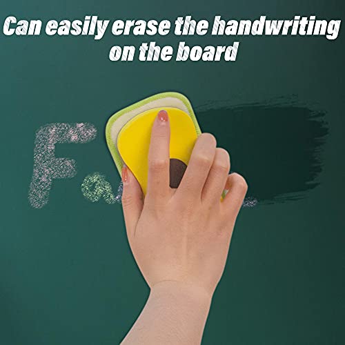OSOPOLA 2 Packs Chalkboard Eraser - Washable Reusable Microfiber Eraser Cleaning Chalk/Markers/Duster Tool in Home Classroom Office Attached 2 Pcs Microfiber Cloth WP03 - Image 4
