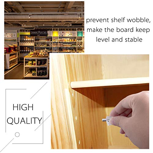 Apipi 100 Pieces Clear Shelf Support Pegs -5 mm Cabinet Shelf Clips,Shelf Holder Pins Bracket Steel Pin for Cabinet Furniture Book Shelves Supplies - Image 2