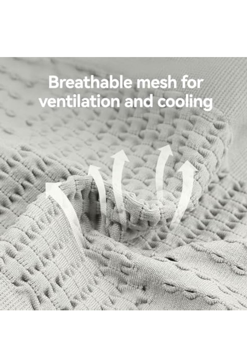 حقيبة خصر محمولة للجري، قطعة واحدة، رمادية للنساء، مصنوعة من النايلون، مقاس متوسط، مرنة لوزن من 50 إلى 65 كجم - Image 5