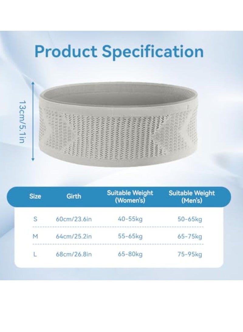 حقيبة خصر محمولة للجري، قطعة واحدة، رمادية للنساء، مصنوعة من النايلون، مقاس متوسط، مرنة لوزن من 50 إلى 65 كجم - Image 3