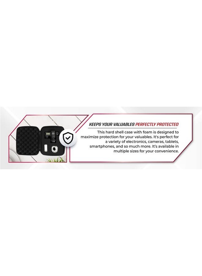 Caseling Protective Hard Case With Customizable Foam - 7.5 Inch Lightweight Hard Shell Case For Electronics, Cosmetic, Makeup & More - 7.5 X 6.5 X 3.75 Inches - Image 3