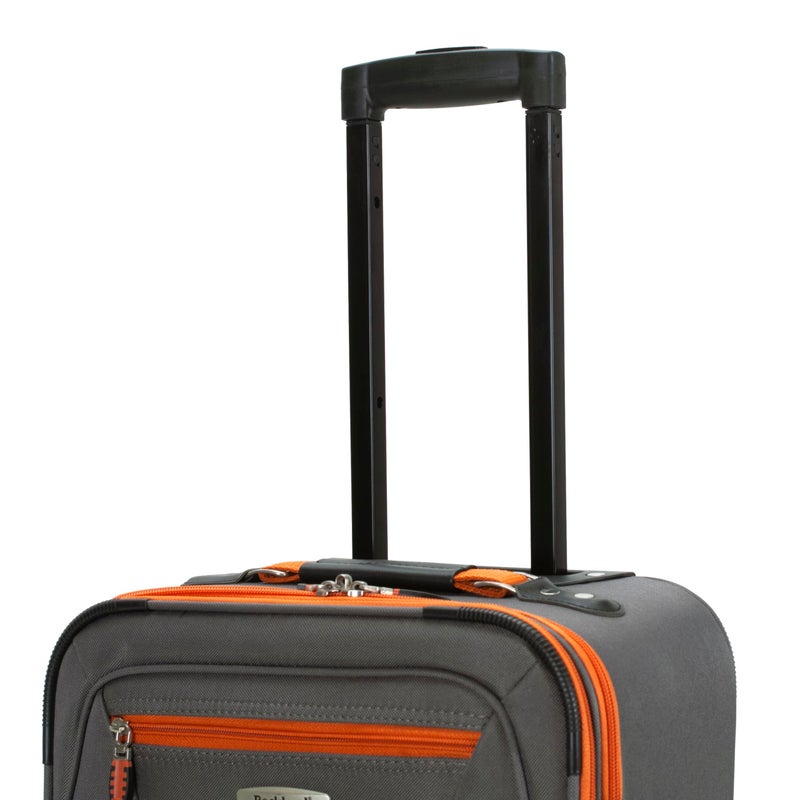 Rockland Pasadena Softside Spinner Wheel Luggage, Charcoal, Carry-On 20-Inch, F2281-CHARCOAL - Image 4