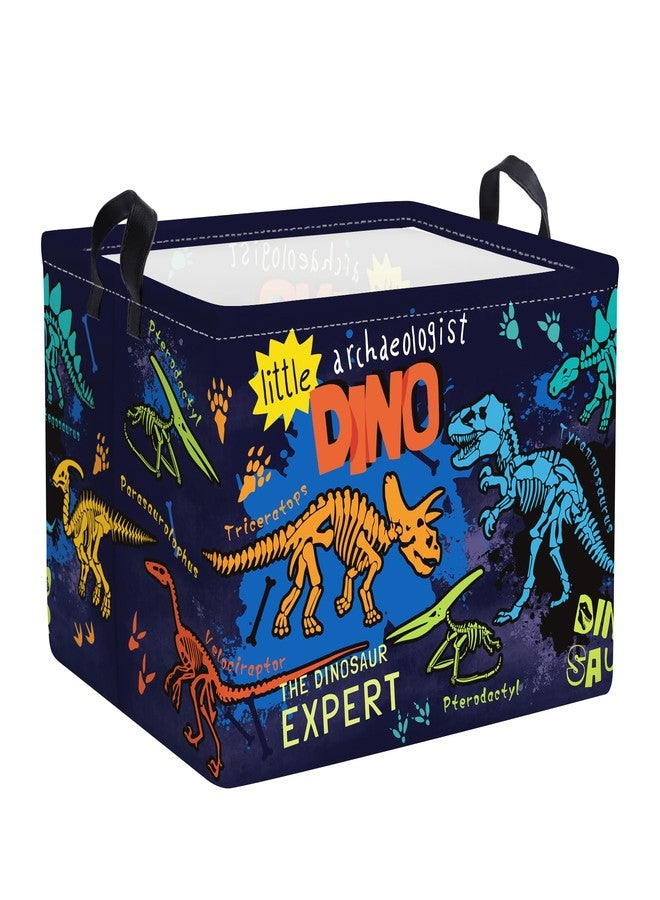 Clastyle Large Boho Dinosaur Pterosaur Boy Book Toy Storage Basket Dino Palm Tree Clothes Laundry Hamper for Kid Room Nursery,Skeleton 36L - Image 1