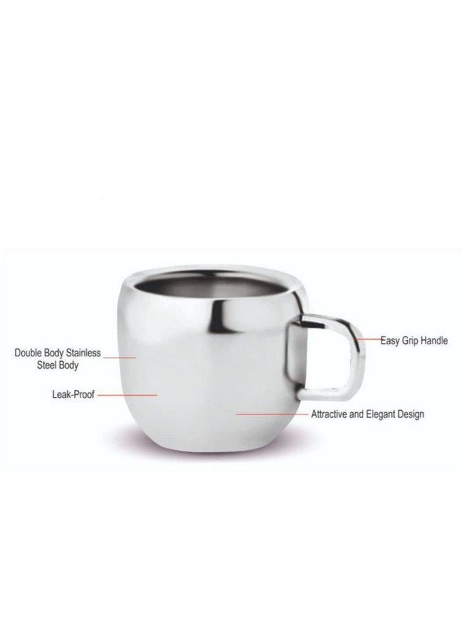 VISAXMI Stainless Steel Double Wall Tea Cup/Coffee Cup | Unbreakable Steel Tea Cup Set of 6, Silver - Image 5