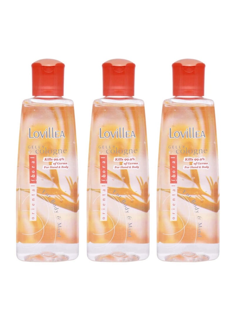 LOVillEA - Oriental Floral Body and Hand Cologne Gel Pack of 3 x 200ml - Image 1