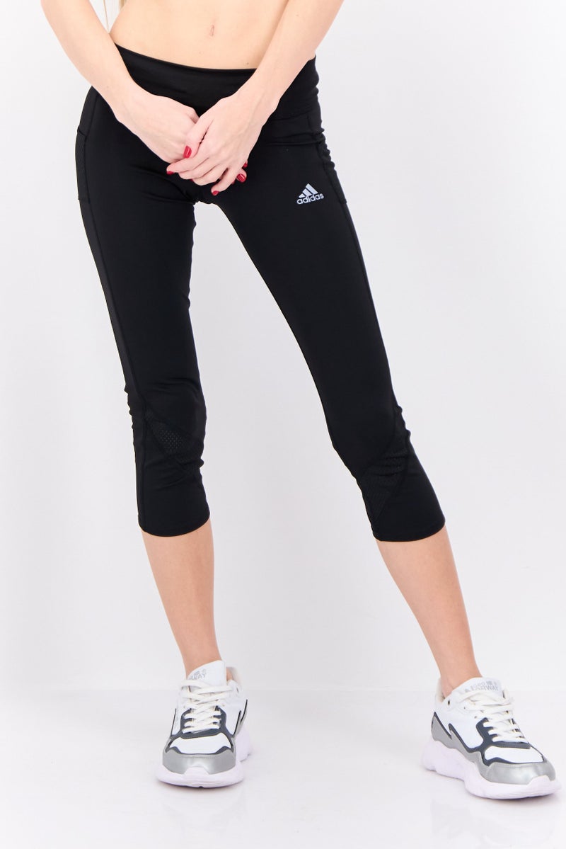 Adidas Women Sportswear Fit Brand Logo Outdoor Tights, Black - Image 1