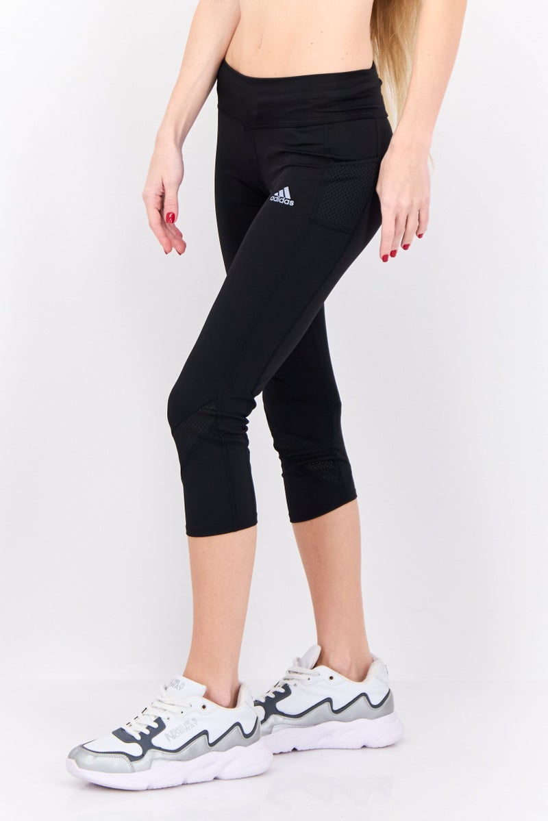 Adidas Women Sportswear Fit Brand Logo Outdoor Tights, Black - Image 2