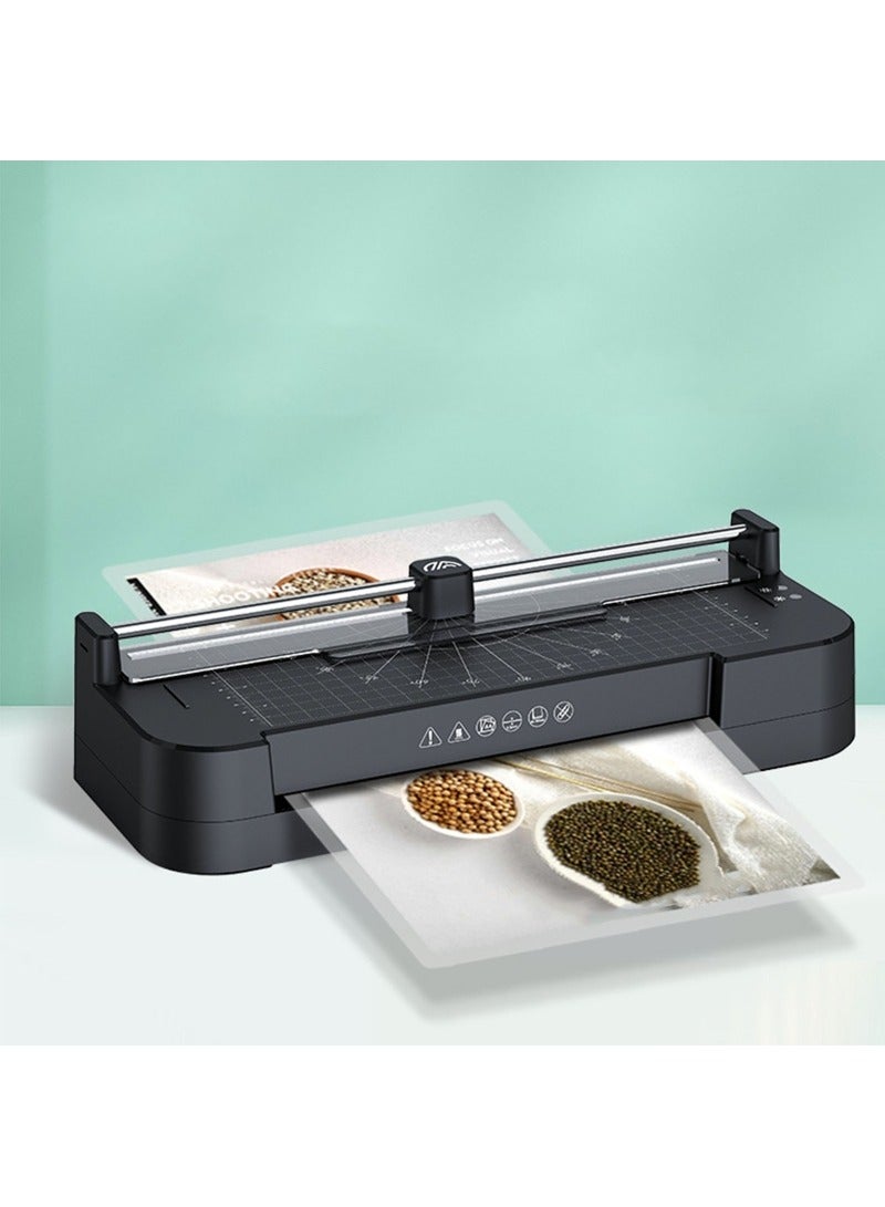 A4 Plastic Sealing Machine Ruler Paper, Laminator, Quick Warm-Up, Fast Laminating, 4 in-1 Laminator Machine, Laminating of A4/A5/A6 for Home Office School Use - Image 4