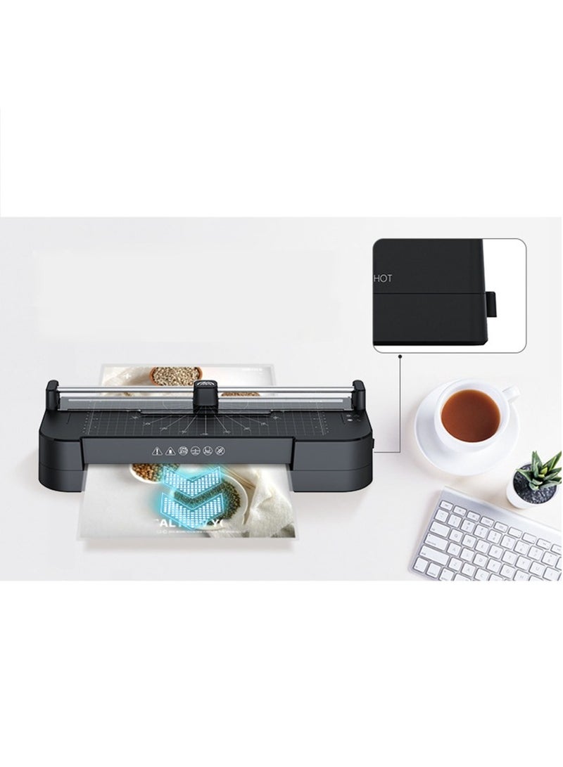 A4 Plastic Sealing Machine Ruler Paper, Laminator, Quick Warm-Up, Fast Laminating, 4 in-1 Laminator Machine, Laminating of A4/A5/A6 for Home Office School Use - Image 3