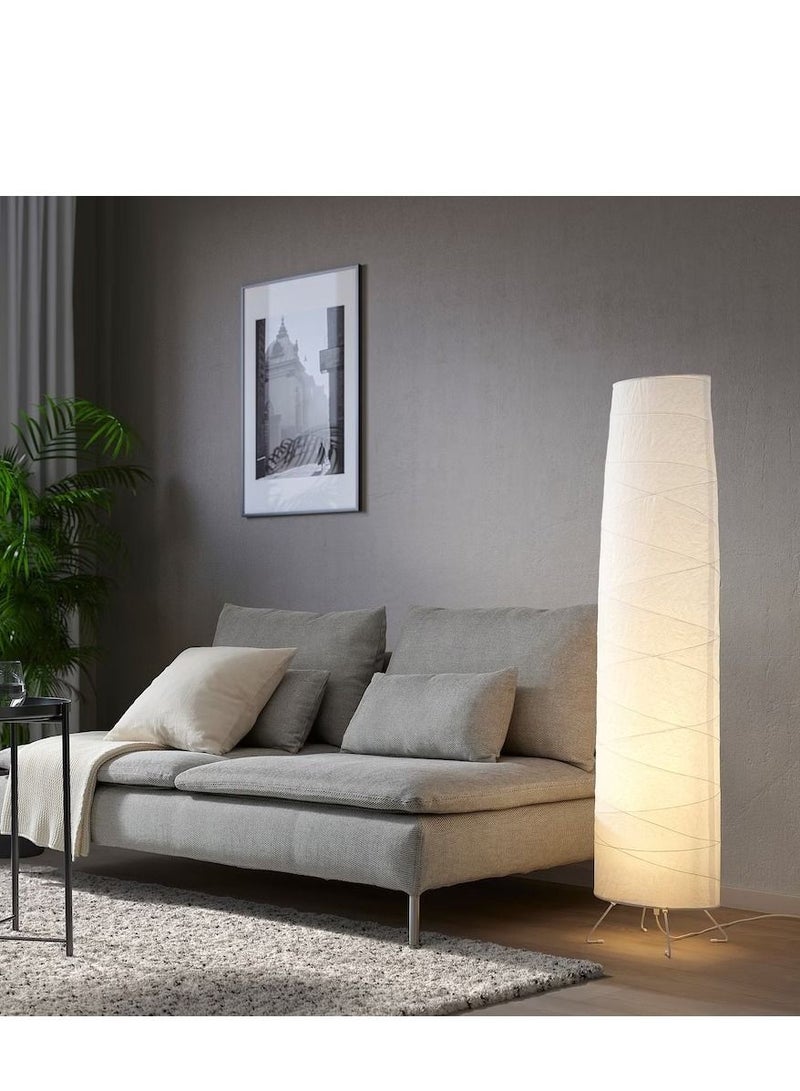Floor lamp, white/handmade, 136 cmAAA
