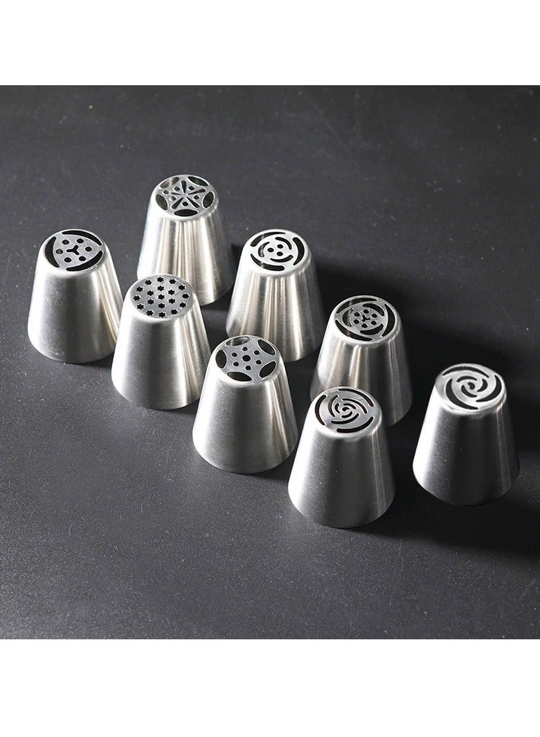 12 Pcs/Set 2 Flower Frosting Nozzles Russian Piping Tips for Cookie Cupcake Cake Decorating ﻿  - Image 3
