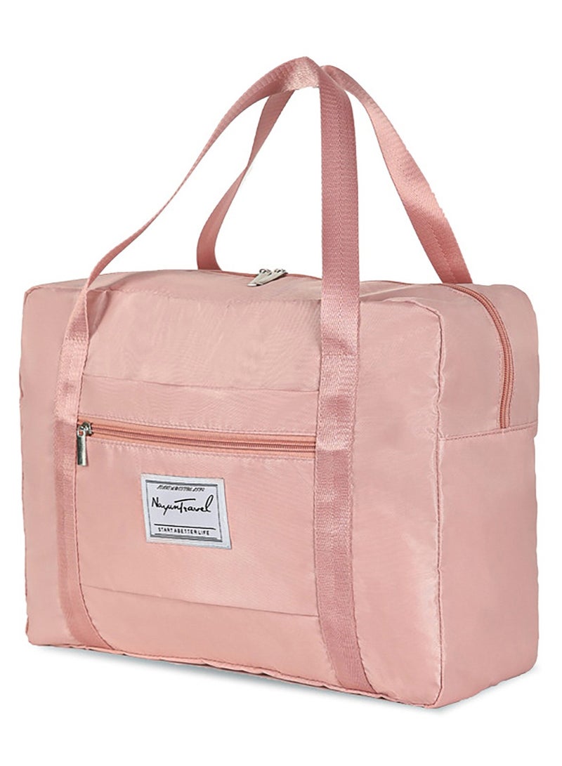 Travel Duffel Bag,42 x34 x 14cm,Airlines Carry on Luggage Bag,Weekender Bag for Women and Men,Pink  - Image 1
