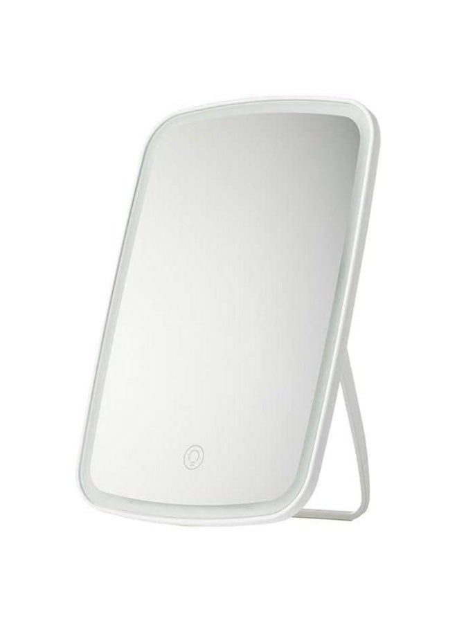Illuminated makeup mirror with smart LED lights – with touch control button and adjustable stand, rechargeable - Image 1