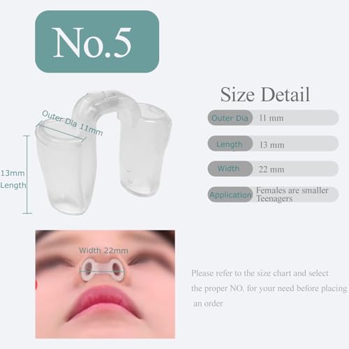 MUROCEA مثبت فتحتي الأنف - دعم داخلي للأنف لحماية كسر الدعامة، تجميل الأنف، جراحة الأنف والأذن والحنجرة، التثبيت العظمي (NO.5، OD:11mm) - Image 2