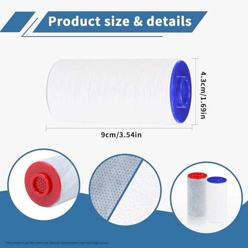 Filymosie Replacement Filter Set for Weddell Duo - High-efficiency Shower Water Filtration System that Removes Chlorine/PFAS/Contaminants for Better Skin and Hair Health (4R+4B) - Image 4