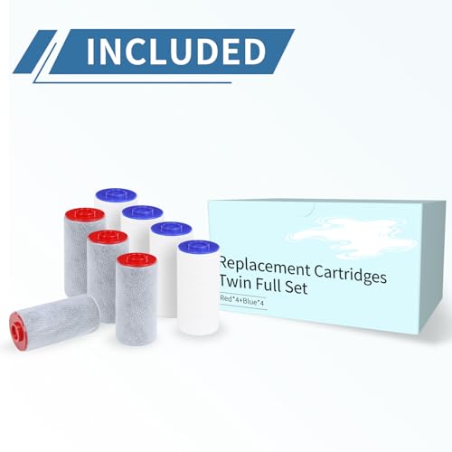Filymosie Replacement Filter Set for Weddell Duo - High-efficiency Shower Water Filtration System that Removes Chlorine/PFAS/Contaminants for Better Skin and Hair Health (4R+4B) - Image 2